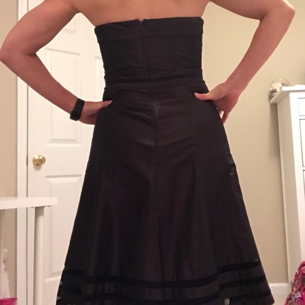 Vera Wang Strapless Fit and Flare Dress - Picture 3 of 7